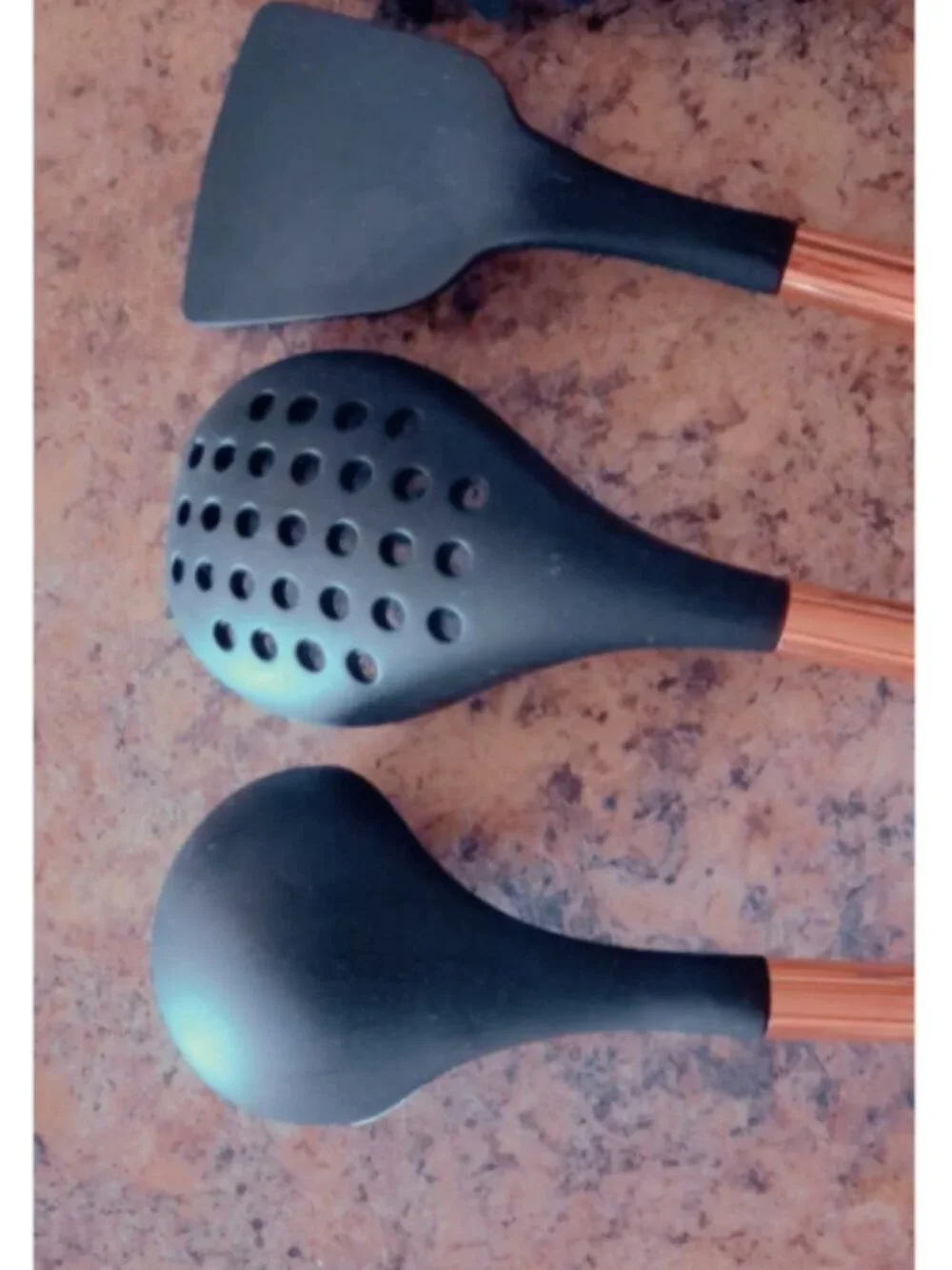 Copper color Kitchen Utensils With Holder
